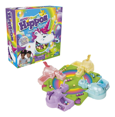 Hasbro Gaming Hungry Hungry Hippos Unicorn Edition - Juego D