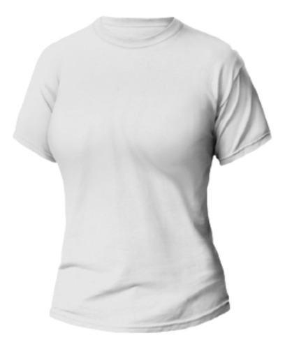 Remera Camiseta Deportiva Dama Blanca Dry Fit Manga Corta 