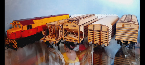 Locomotora .vagones Ferromodelismo Escala Ho Trenes Lote