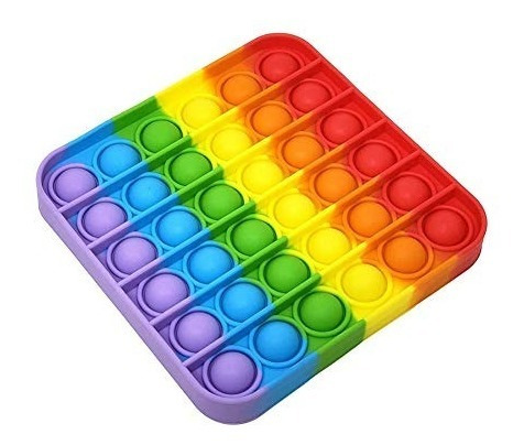 Imagen 3 de 7 de Pop It Multicolor Original Importado Anti Estres Silicona