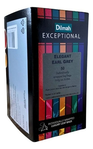 Te Dilmah Exceptional Importado Elegant Earl Grey X 50 Saq