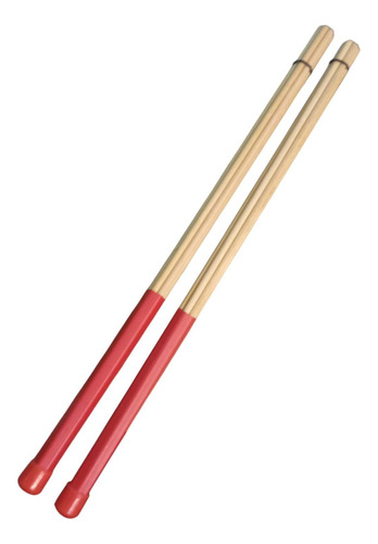 Escobillas Hot Rod Madera Con Grip Rojo X Par