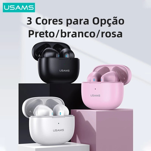 Auriculares Usams Nx10 Tws Bt5.2 Blanco Para iPhone/samsumg