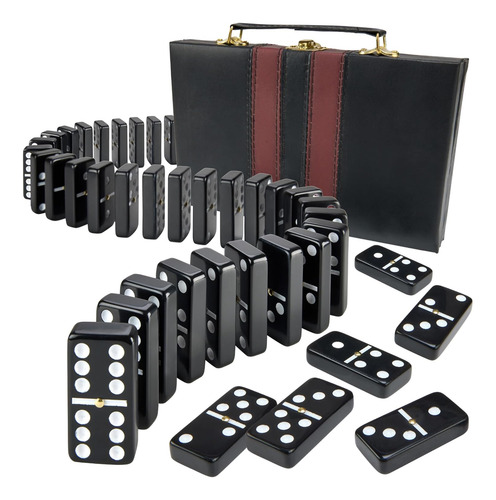 Juego De Dominó Doble Jumbo De Seis - 28 Azulejos Clásicos N