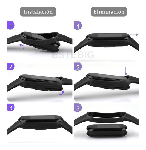 Correa Acero Inoxidable Para Xiaomi Mi Band 7 Pulsera 3 Pzs