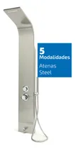 Comprar Femmto Griferia Atenas color plateado cepillado columna panel de ducha escocesa cascada hidromasaje