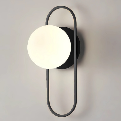 Arandela De Parede Moderna Globo Haste Esfera Bola 3 Em 1 127/220V Cor Preto 127/220V