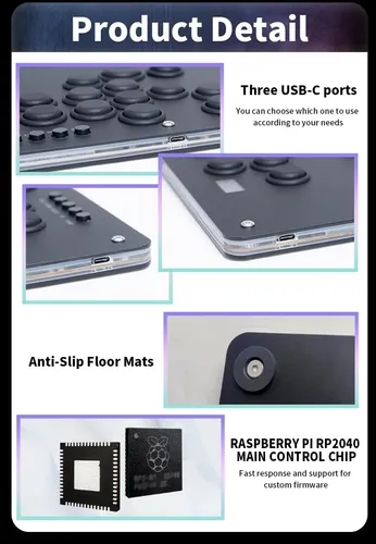 Tikitaka Arcade Stick Deluxe16b Com Todos Os Botões Gamerfin