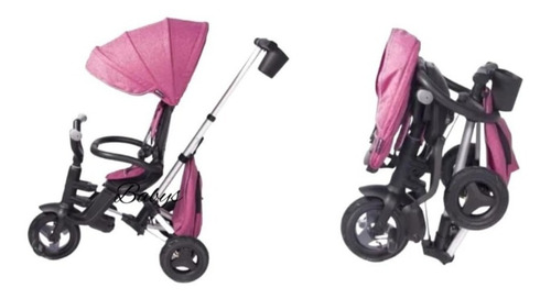 Imagen 1 de 10 de Triciclo Paseador Ebaby Plegable. Asiento Giratorio.