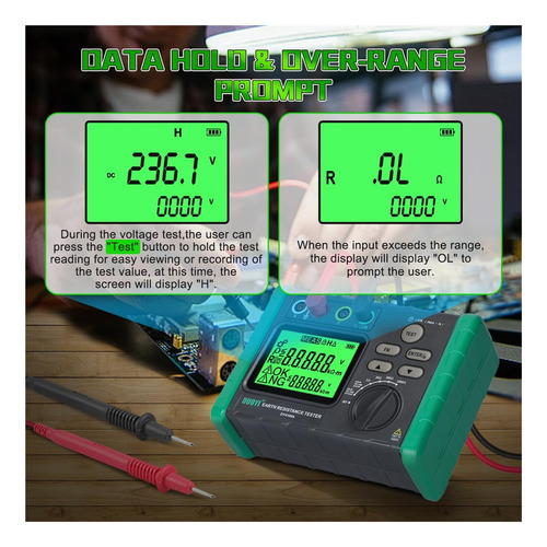 Probador Digital De Resistencia A Tierra Dy-4100a/b,voltaje