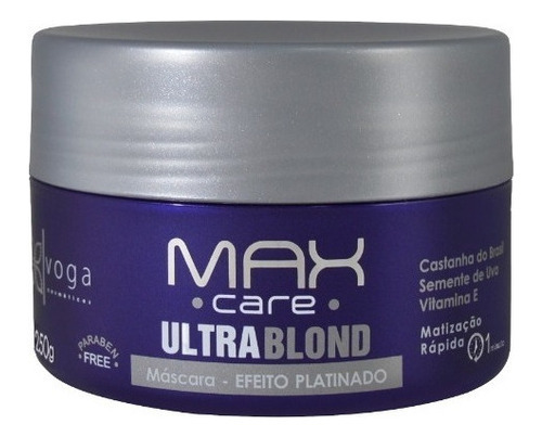 Máscara Matizadora Ultra Blond Voga Max Care Blond 240g