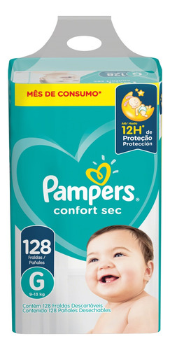 Fraldas Pampers Confort Sec G