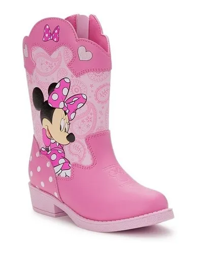 Botas Minnie Mini Vaqueras Para Ni a Original Disney Rosa Cuotas