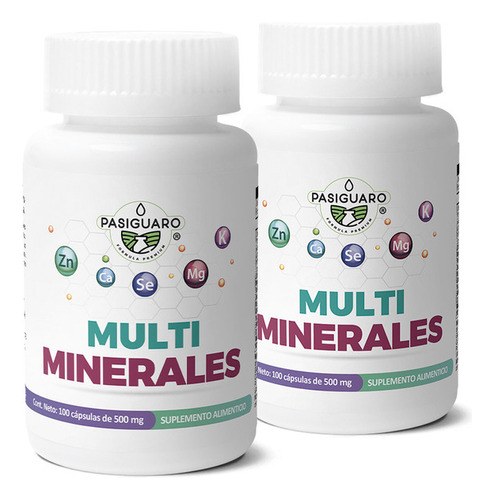 Multiminerales 100 Cápsulas De 500 Mg (duo Rinde 100 Días)