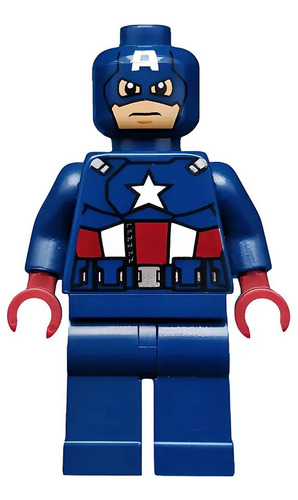 Lego Minifigura Marvel Capitán América - Traje Azul Oscuro