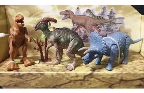 Set Dinosaurios X3 Chicos 7095 T-rex Triceratops Cuota