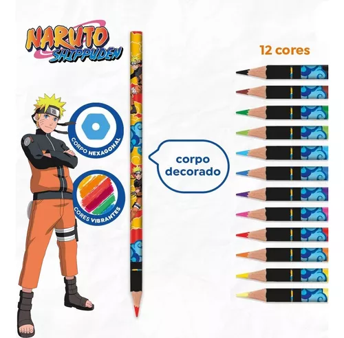 Kit Material Escolar Infantil Completo Naruto Shippuden Nf