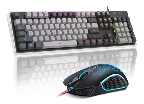 Magegee Gaming Keyboard And Mouse Combo, K1 Led Rainbow Rack