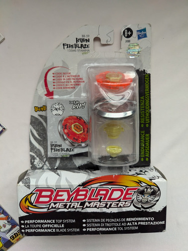Beyblade Metal Fight Hasbro Bb-59 Burn Fireblaze Metal Masters (Usado)