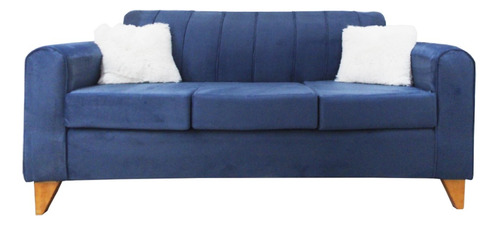 Sillon Sofa 3 Cuerpos Vintage Escandinavo Pana Antimanchas