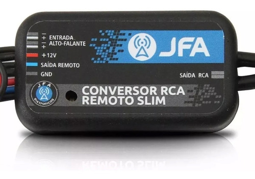 Conversor Rca Remoto Slim Automotivo Jfa 12v