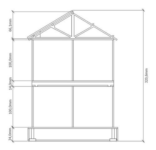 Maquete Casa Sobrado Em Corte 1:25