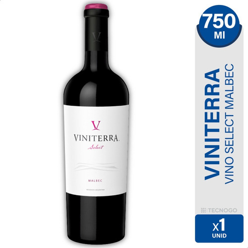 Viniterra Select vino tinto Malbec botella 750ml