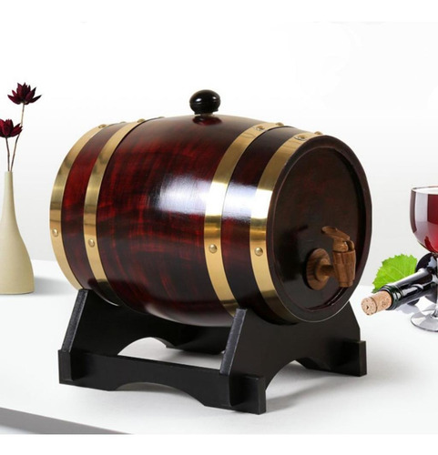 Imagen 6 de 11 de Cubo De Barril De Vino Brewage Para Vino Tinto Retro 3l
