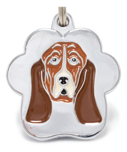 Placa Grande Para Perro Con Grabado - Basset Hound