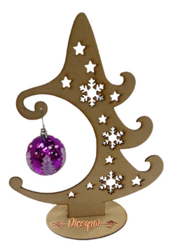 Árbol Pino Navideño Mod.1 Estrella 30cm Mdf3mm 30pzas