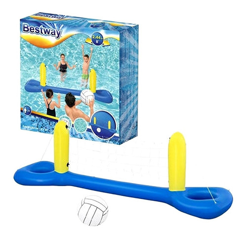 Set Juego Volleyball Inflable Red Pileta Verano Bestway 