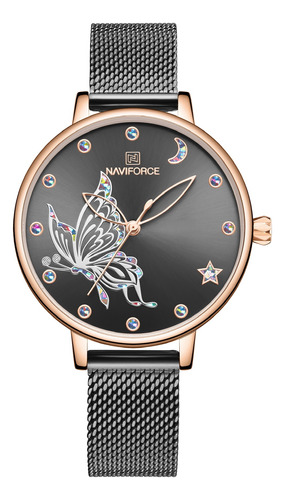Reloj Naviforce Para Mujer Acero Inoxidable Moda Nueva