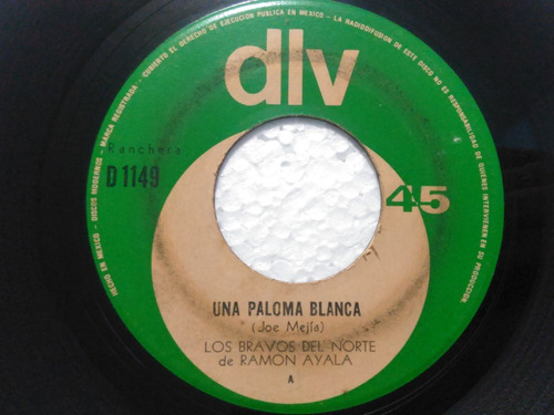 Ramón Ayala - Una Paloma Blanca - Sencillo 7 Pulgadas