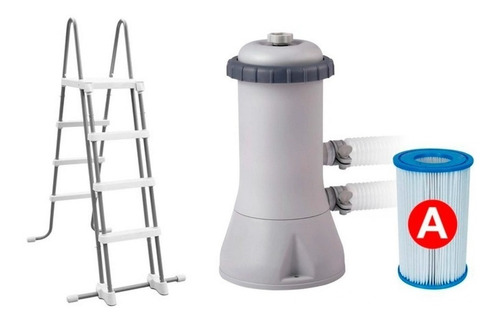 Imagen 8 de 10 de Piscina Estructural Redonda Ultra Frame 12706l C Bomba Intex