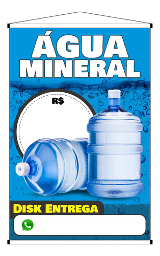 Banner Divulgação Água Mineral Galão 40x60cm