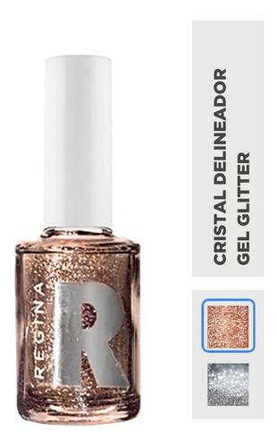 Cristal Delineador Gel Glitter Color Cobre