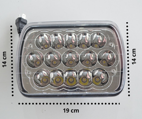 Ópticas 15 Led 45w H4 Alta/baja Faro 7¨ Universal X Par