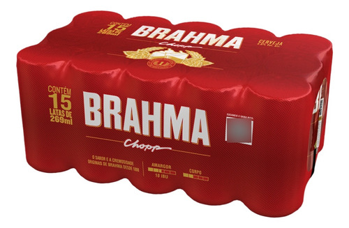 Cerveja Brahma Chopp Lata 269ml - 15 Unidades