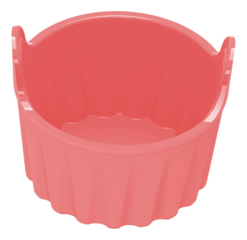 2 Taza Para Hornear De Silicona Para Freidora De Aire, Rosa