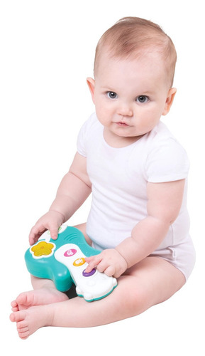 Guitarra Juguete Bebe Iluminada Little Strummer Playgro Verde