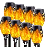 Comprar Luces Solares Imita Antorcha Llama Led Pack 8 Unidades.