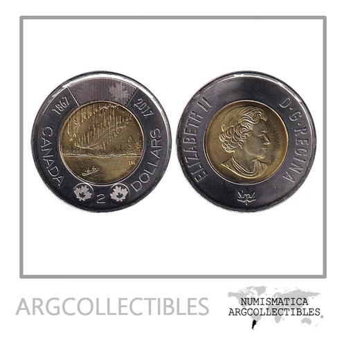 Canada Moneda 2 Dolares 2017 Bimetalica 150 Aniv Uc-109 Unc