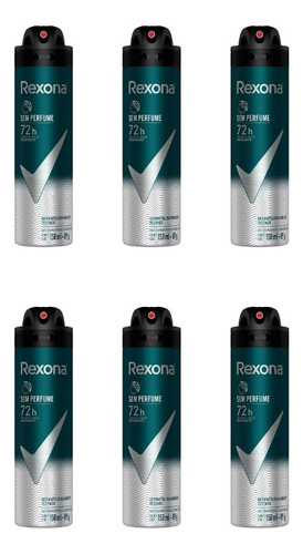 Desodorante Aero Rexona 150ml Masc Sem Perfume-kit C/6un