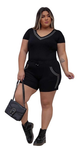 Conjunto Feminino Plus Size Modinha Tendencia Plus Size  