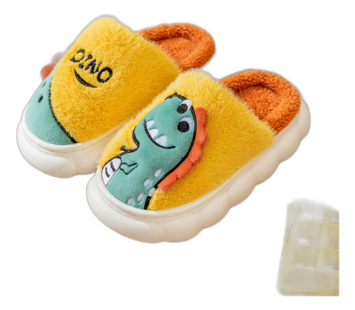 Zapatillas De Peluche Con Diseño De Dinosaurio Para Niños, Z