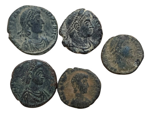 Monedas Imperio Romano: Lote De 5 Monedas A Clasificar (Usado)