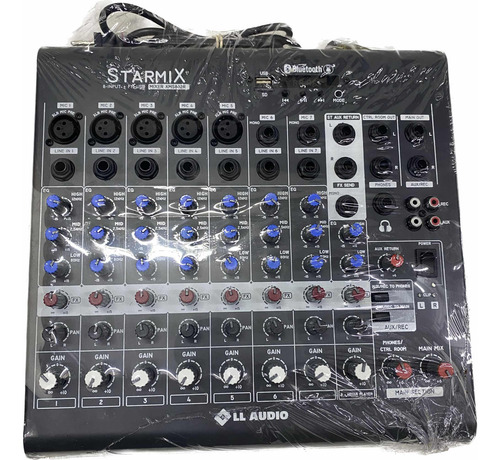 Mesa Som 8 Canais Xms802r Ll Audio Console Novo Bluetooth