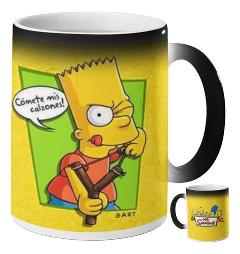 Taza Mágica Los Simpson Bart 320 Ml Bart Simpson