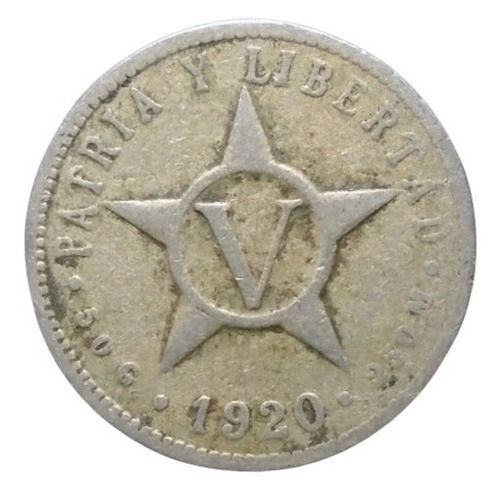 Cuba 5 Centavos 1920  2ts#7