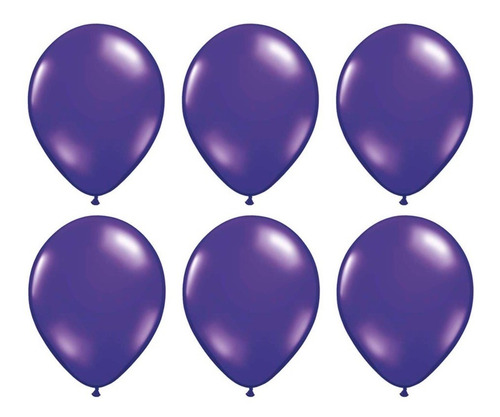Imagen 1 de 1 de Globos Violetas Perlados X 25 U - Lollipop